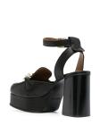 JBPH0303 Black BSCI Ladies Block Heel Sandals Super Light Rubber Sole