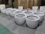 China Wholesale Round Shape Fiberglass Flower Pots GRP Planter Box For Outdoor
