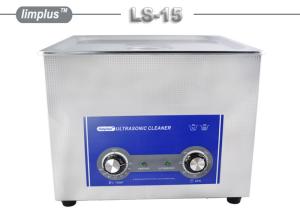 China 15 Liter 110V Free Basket Table Top Ultrasonic Cleaner For Gun Parts , Heater Function factory