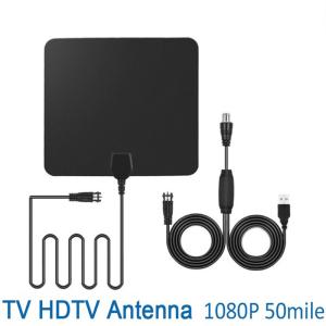China TV Antenna 50 Miles Amplified Indoor HDTV Antenna with Signal Booster and10ft Cable for the Highest Performance Black factory