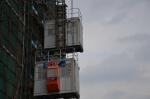 Intelligent SC200/200 58m/Min Building Material Hoist In Construction Site