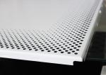 White Perforated Metal Ceiling tiles Tegular of Punching Holes PA6012T