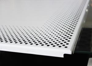 China Aluminium Clip In Ceiling Panel Tiles 0.7mm Round Hole Perforation ISO9001 factory