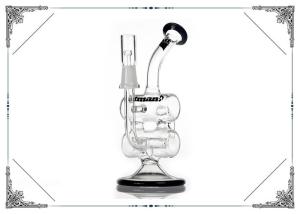 China Black Base and Mouth Piece Recycler Oil Dab Rig Bongs Showerhead Pers Smoking Water Pipes factory