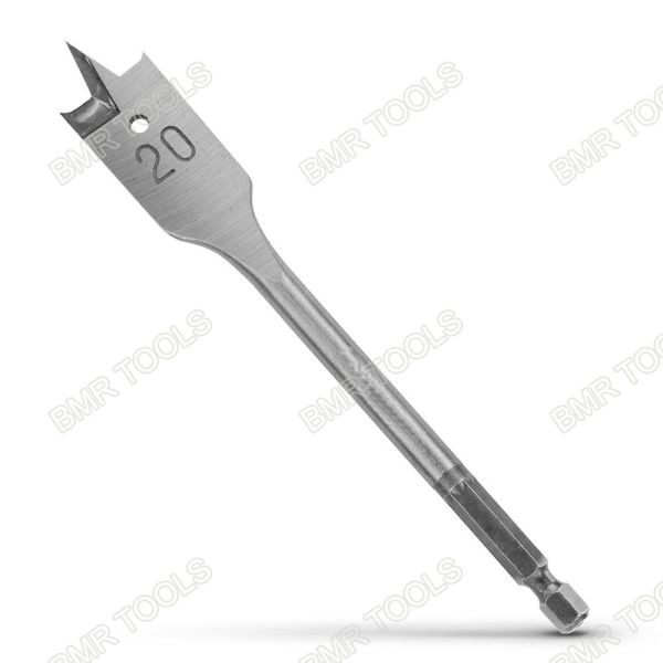 BMR TOOLS Industrial Spade Paddle Flat drill 20mm Flat Wood Drill Bits High