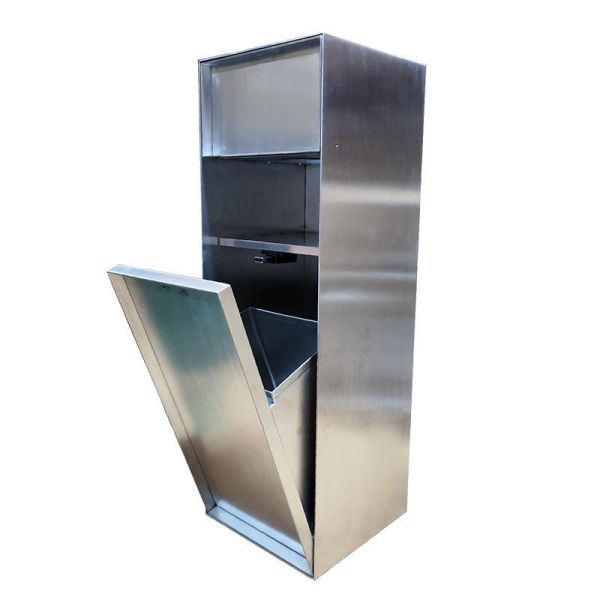 Dual Tier Metal Paper Towel Dispenser Recessed Bathroom Recessed Paper Towel Box