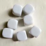 Casino White Black Blank D6 Dice Six Sided Custom Printed