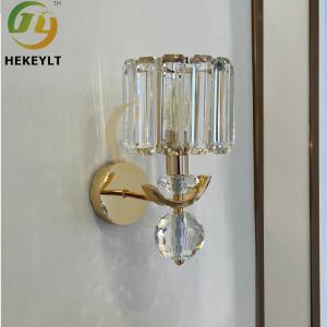 China Crystal Modern Wall Lamp For Interior Lobby Living Room Bedroom Bedside factory