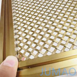 Custom Mild Steel Cabinet Mesh Inserts Gold Galvanized Surface