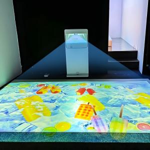 China 3300lm Mobile Interactive Floor Projector For Floor Projection factory