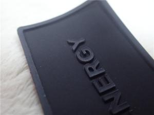 China Shiny Black TPU Custom Clothing Patches Size 3*4.5cm Wear Resistance factory