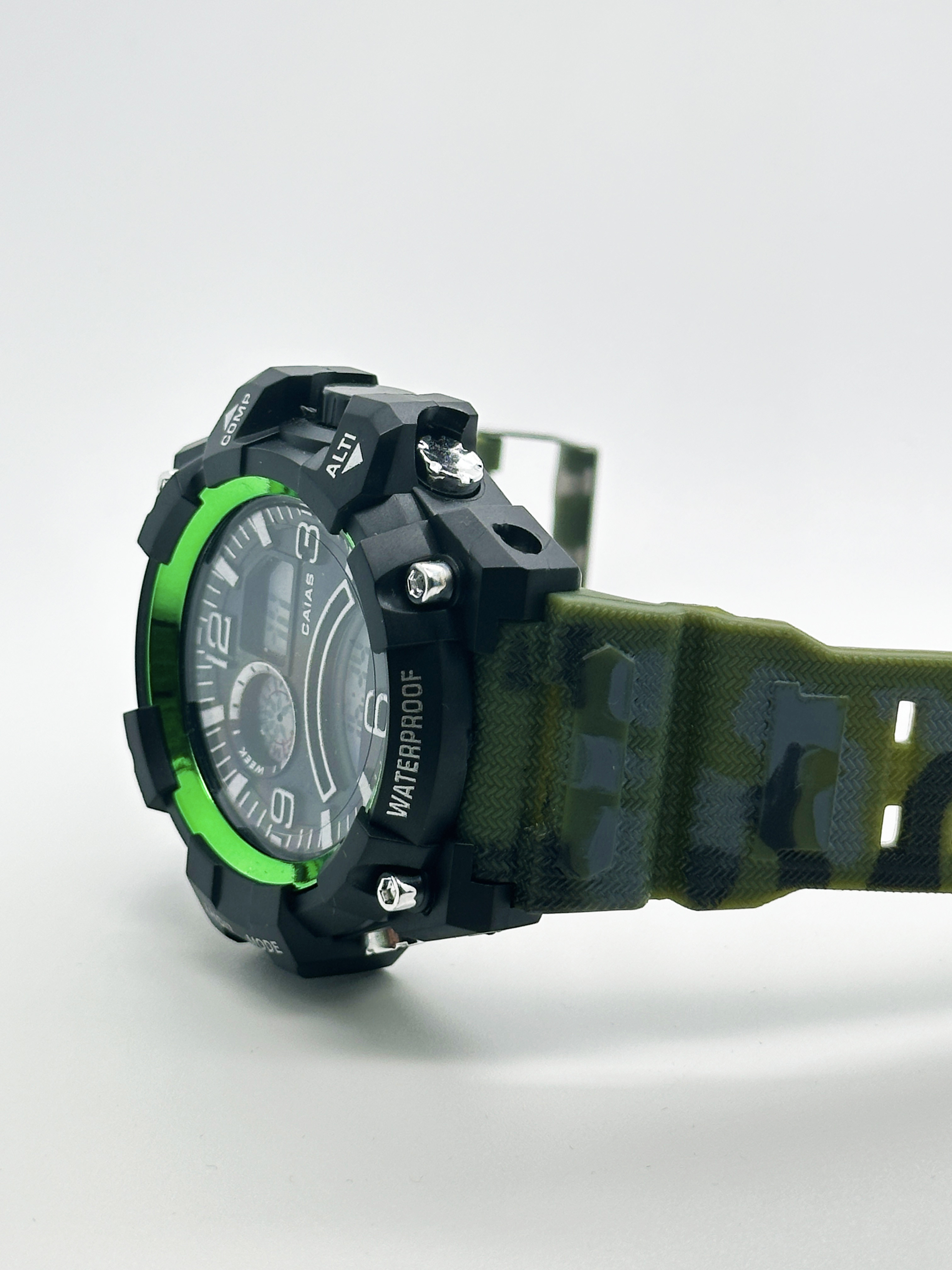 Hot Sale Sports Casual Green Silicone Smart Digital Quartz Wristwatch