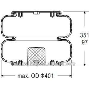 China S2734 Industrial Rubber Air Spring/ 2B14-365 Air Suspension Spring Parts For OEM And After Market factory