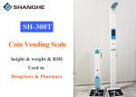 Ultrasonic Coin Operated Weighing Scales Body Analyzer Vending Machine For