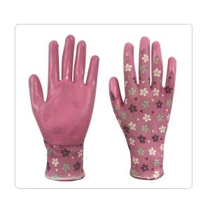 China Abrasion Seamless Polyester Liner Nitrile Gloves factory
