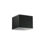 Cube Outdoor Solar Powered Garden Lights Matte Black Wall Light 2700K Rechargeab