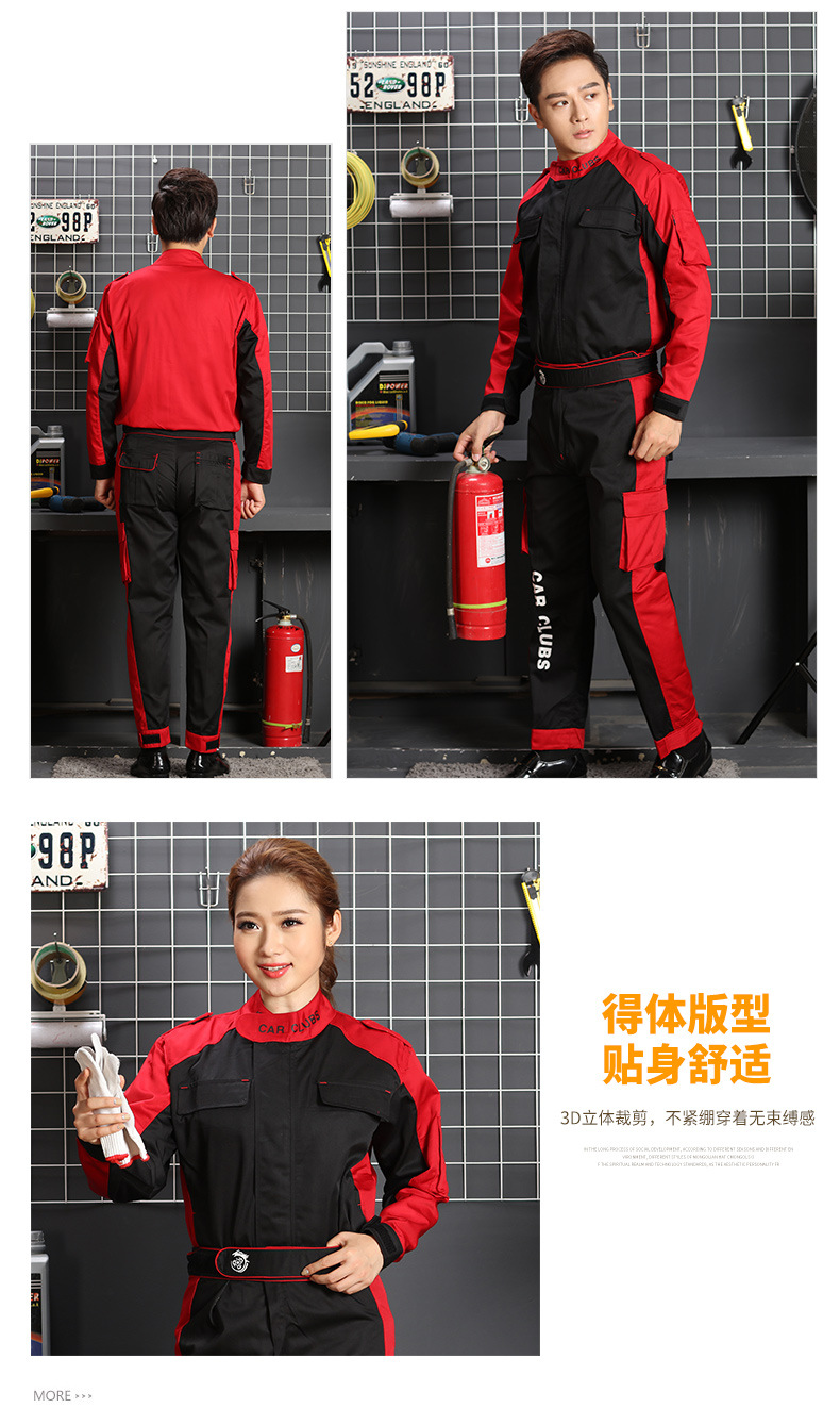 Overalls Long Suit Cotton Polyester Mechanic Uniforms Sets Of Labor Protection Clothes