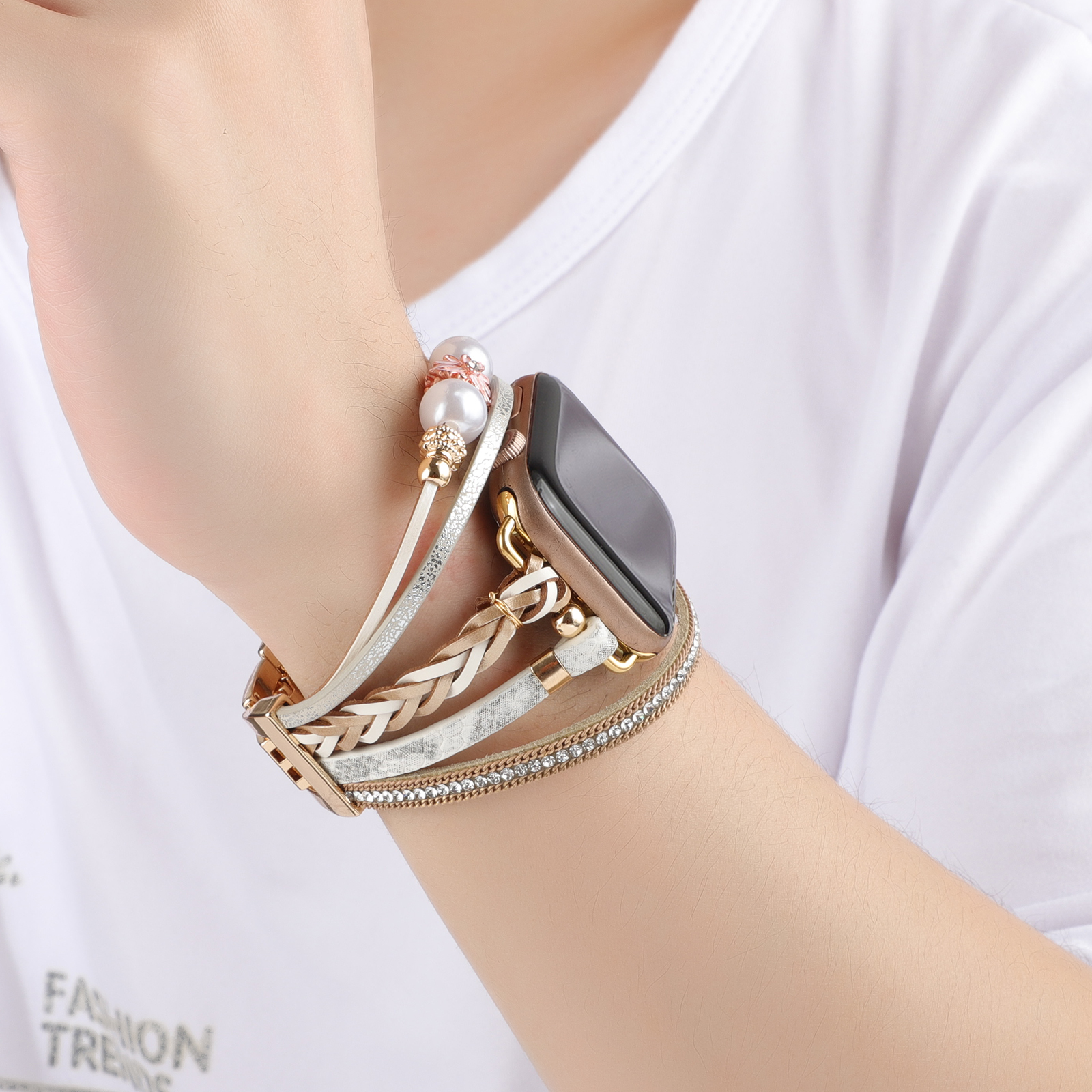 DHL.UPS.FEDEX.EMS Trendy Zou Chrysanthemum Decorative Smart Watch Band
