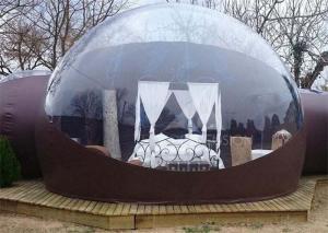 China Clear Inflatable Bubble Tent with Two Room One Tunnel factory