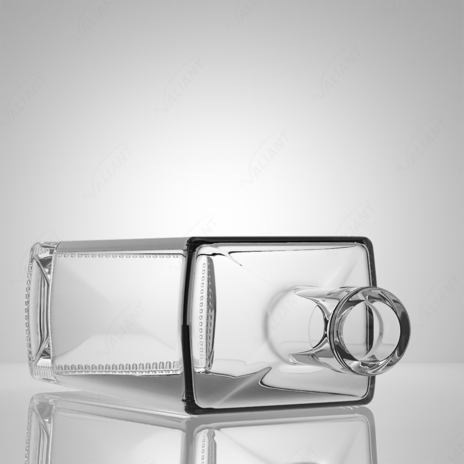 50ml Square Glass Bottle for Whiskey Gin Rum Custom Cap and Cork Stopper Included