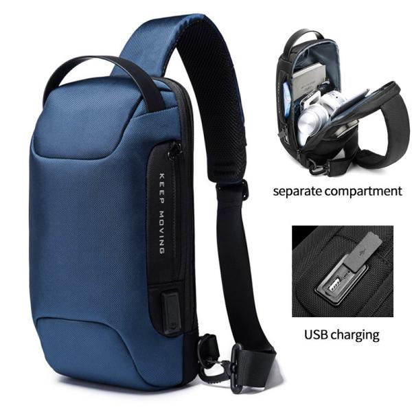 Factory new wholesale custom men trend anti theft waterproof fashion chest