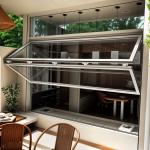 Office Aluminium Folding Windows Soundproof Anti Theft Glass Window AAMA