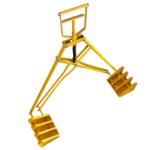 Rubber Aluminium Yellow Vehicle Security Lock For 4T Car
