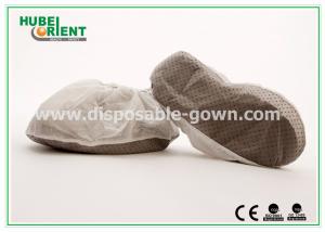 China Professional Durable Functional Non-Woven Shoe Cover With PVC Dots for disposable use factory