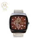 Concise Style Quartz Wirstwatch Calendar Display Stainless Steel Strap Watches
