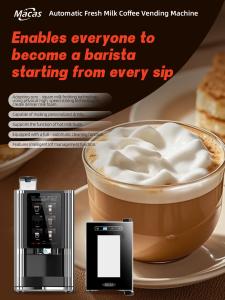 China Fresh Milk Bean To Cup Coffee Vending Machine With 15.6inch Touch Screen factory