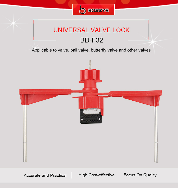 Two Arms Gate Valve Lockout Customized Color Surface Plating Coating