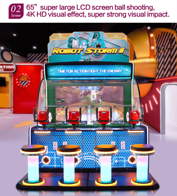 Robot Storm 2 - 4 Players Ball Shooting Game Ticket Redemption Arcade Game Machine