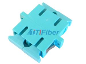 China Aqua OM3 Simplex / Duplex Fiber Optic Adapter for Telecomunication Network factory