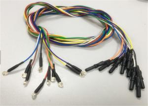 China Medical Single EEG Cables Gold Plated Silver 10mm EEG Disc Electrode Cap factory