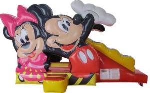 China Safety Kids Inflatable Bounce House Mickey And Minnie Mouse Shape factory