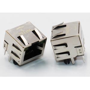 Right Angle RJ45 8P8C Modular Jack Tab Up Latch Direction For LAN Network Switch