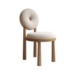 Dining Room Furniture Solid Wood Lamb Wool Doughnut Chair for Modern Dining in