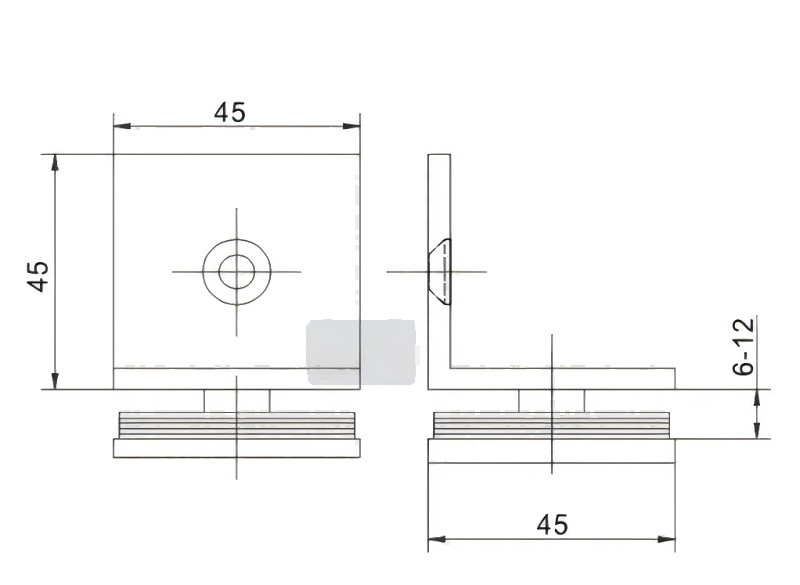 High Accuracy Shower Room Accessories Precision Casting Frameless Shower Door Clamps
