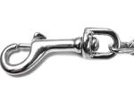 2 Way leash chain Dog Lead Metal Pets Choke Chain Heavy Duty Style Chrome Plated