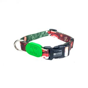 China Sublimation Christmas Santa Claus Dog Collar And Leash Set Puppy Training Collar factory