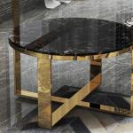 Mirror Gold Stainless Steel Side Tables Metal Dining Room Furniture