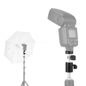 China Camera Flash Shoe Umbrella Holder Swivel Light Stand Bracket D Type 1/4 3/8 inch factory