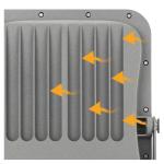 187*216.7*28mm 12v 110lm/W Outdoor LED Flood Lights 50w