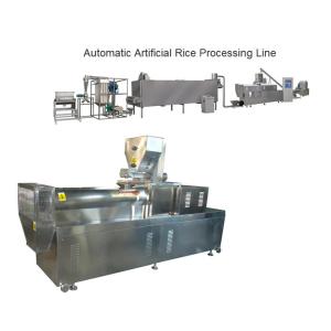 Reconstituted Instant Rice Machine , PLC Control Artificial Rice Processing Line