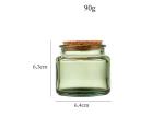 Cylinder 3oz 7oz Mini Amber Glass Candle Jar clear Green Empty Glass Jar for