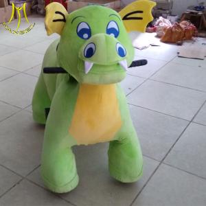 China Hansel best selling kid riding dinosaur toy for kids stuffed 4 wheel animal car factory