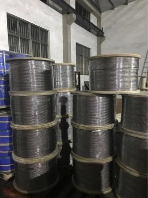 7x19 T316 Stainless Steel Wire Rope For Cable Railing System 1/4" Aircraft Cable 1x19 Construction Standard AiSi