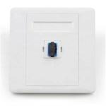 4 Cores Fiber Optic Plate 86*86mm , ABS SC Fiber Wall Plate For Multi Floor