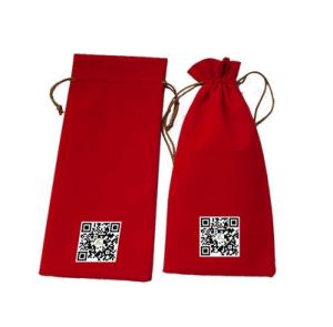 China Custom Drawstring Jewelry Gift Package Black Velvet Bag factory