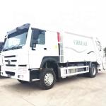 HOWO 15m3 Refuse Garbage Compactor Truck , Waste Compactor Vehicle Euro 3